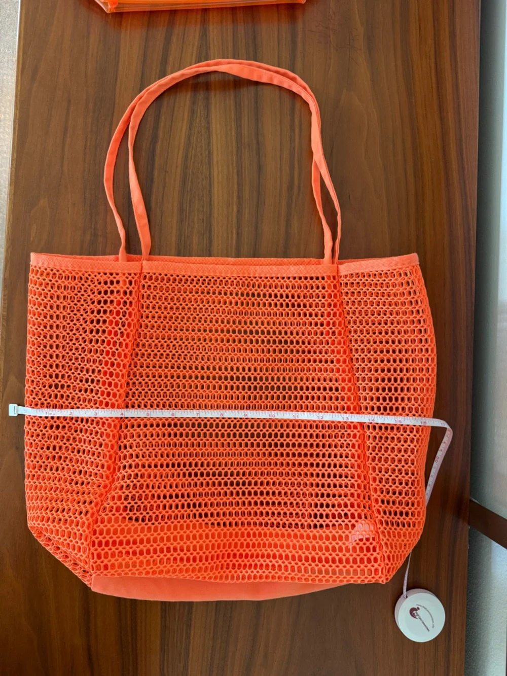 Bright Orange Mesh Tote Bag and Vinyl Pouch set - Picture 6 of 11